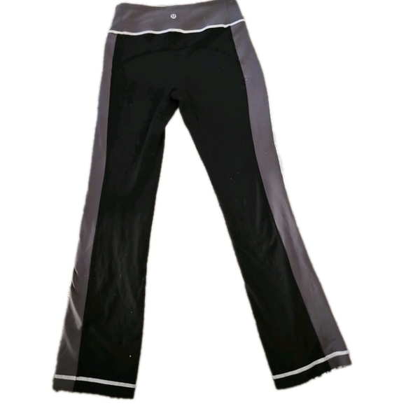 Lululemon Womens Floral Compass Black And White Colorblocked Mid Rise Pant 4 - Picture 3 of 10